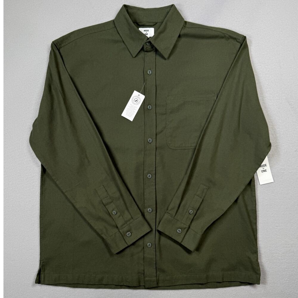 Mode of One Men's Relaxed-Fit Flannel Shirt, Wild Ivy Medium $60